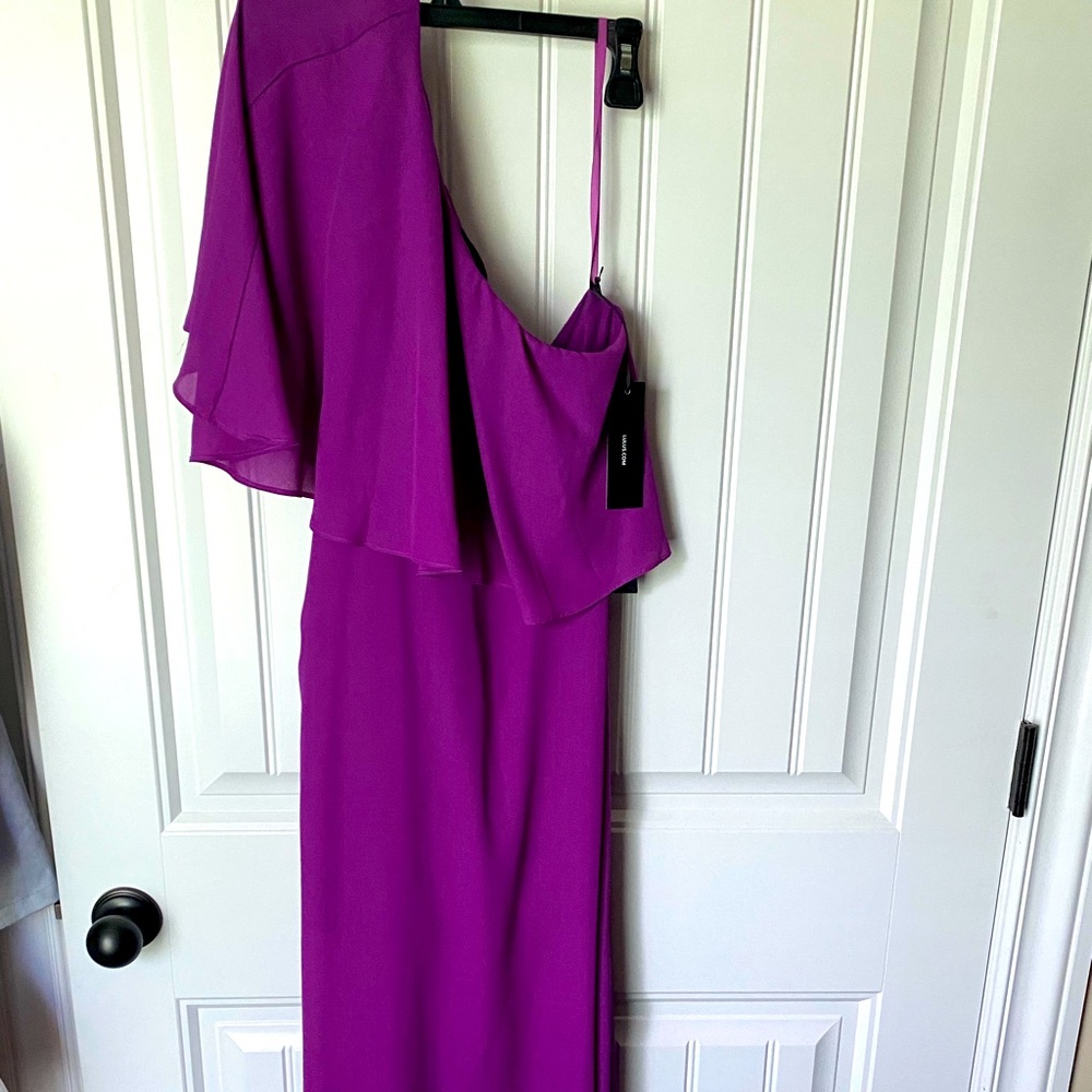 LuLus one shoulder maxi dress